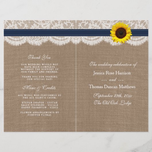 Het Collectie van de Rustic Sunflower Wedding - ma (Voorkant)