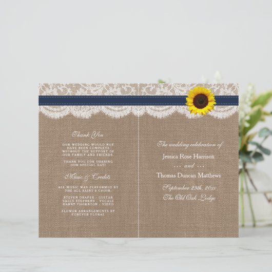 Het Collectie van de Rustic Sunflower Wedding - ma (Staand voorkant)