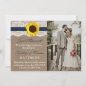 Het Collectie van de Rustic Sunflower Wedding - ma Aankondiging (Voorkant)