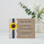 Het Collectie van de Rustic Sunflower Wedding - ma Aankondigingskaart (Staand voorkant)