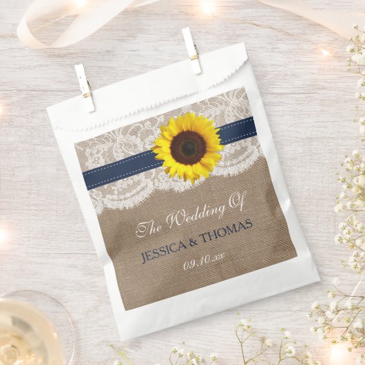 Het Collectie van de Rustic Sunflower Wedding - ma Bedankzakje (Geknipt)
