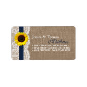 Het Collectie van de Rustic Sunflower Wedding - ma Etiket (Voorkant)