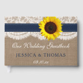 Het Collectie van de Rustic Sunflower Wedding - ma Gastenboek (Voorkant)