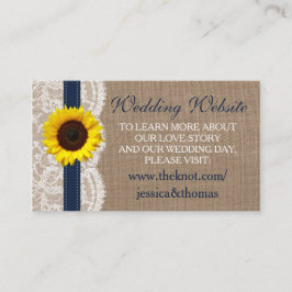 Het Collectie van de Rustic Sunflower Wedding - ma Informatiekaartje