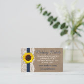 Het Collectie van de Rustic Sunflower Wedding - ma Informatiekaartje (Staand voorkant)