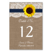 Het Collectie van de Rustic Sunflower Wedding - ma Kaart (Achterkant)