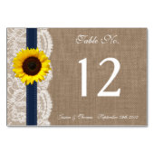 Het Collectie van de Rustic Sunflower Wedding - ma Kaart (Achterkant)