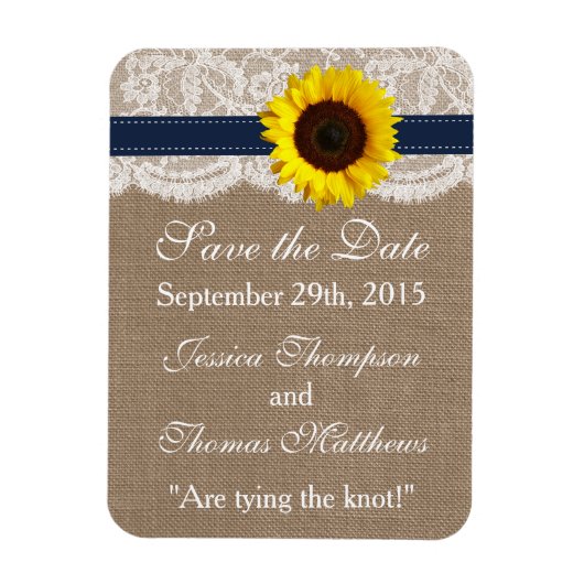 Het Collectie van de Rustic Sunflower Wedding - ma Magneet (Verticaal)