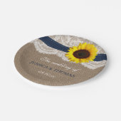 Het Collectie van de Rustic Sunflower Wedding - ma Papieren Bordje (Gekanteld)
