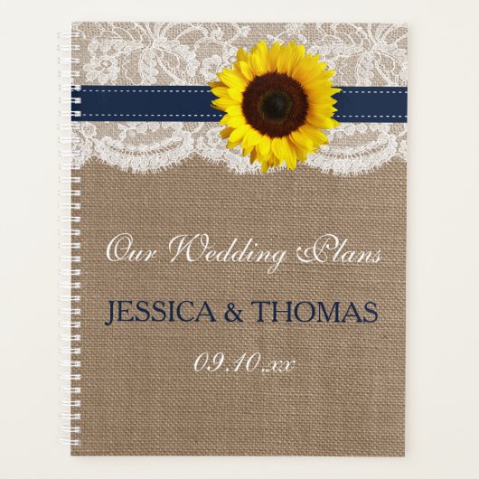 Het Collectie van de Rustic Sunflower Wedding - ma Planner (Voorkant)