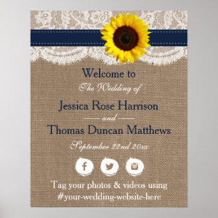 Het Collectie van de Rustic Sunflower Wedding - ma Poster