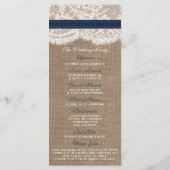 Het Collectie van de Rustic Sunflower Wedding - ma Programmakaart (Achterkant)