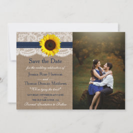Het Collectie van de Rustic Sunflower Wedding - ma Save The Date
