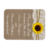 Het Collectie van de Rustic Sunflower Wedding Magneet (Horizontaal)