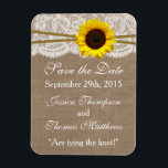 Het Collectie van de Rustic Sunflower Wedding Magneet<br><div class="desc">Het rustieke Zonnebloem Bruiloft Collectie - Save the Date Magnets</div>