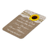 Het Collectie van de Rustic Sunflower Wedding Magneet (Linkerzijde)