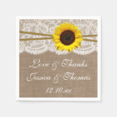 Het Collectie van de Rustic Sunflower Wedding Servetten (Voorkant)