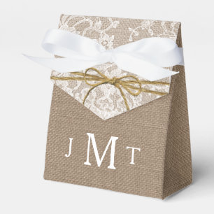 Het Collectie van de Rustic Twine Bow Wedding Bedankdoosjes