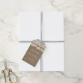 Het Collectie van de Rustic Twine Bow Wedding Cadeaulabel (Met Touw)
