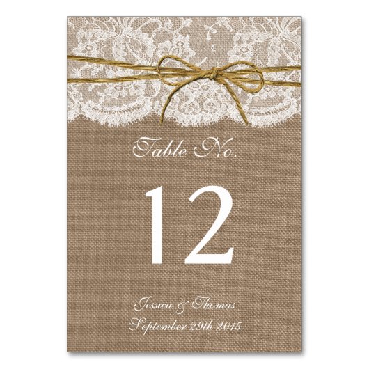 Het Collectie van de Rustic Twine Bow Wedding Kaart (Achterkant)