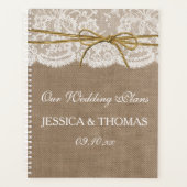 Het Collectie van de Rustic Twine Bow Wedding Planner (Voorkant)