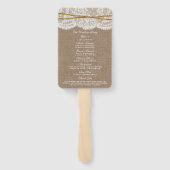 Het Collectie van de Rustic Twine Bow Wedding - Pr Handwaaier (Achterkant)