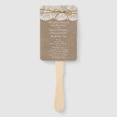 Het Collectie van de Rustic Twine Bow Wedding - Pr Handwaaier (Voorkant)