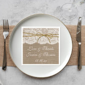 Het Collectie van de Rustic Twine Bow Wedding Servetten