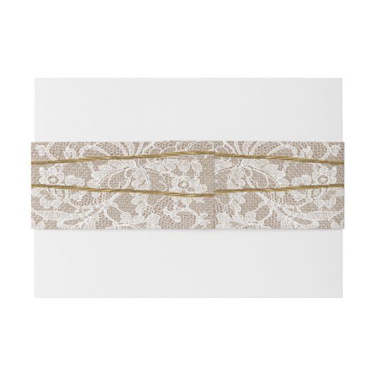 Het Collectie van de Rustic Twine Bow Wedding Uitnodigingen Wikkel (Achterkant Voorbeeld)