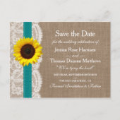 Het Collectie van de Rustige Zonnebloem - Blauwgro Aankondigingskaart (Voorkant)