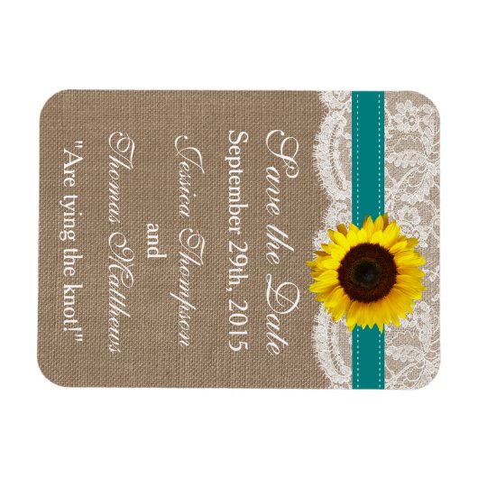 Het Collectie van de Rustige Zonnebloem - Blauwgro Magneet (Horizontaal)