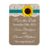 Het Collectie van de Rustige Zonnebloem - Blauwgro Magneet (Verticaal)