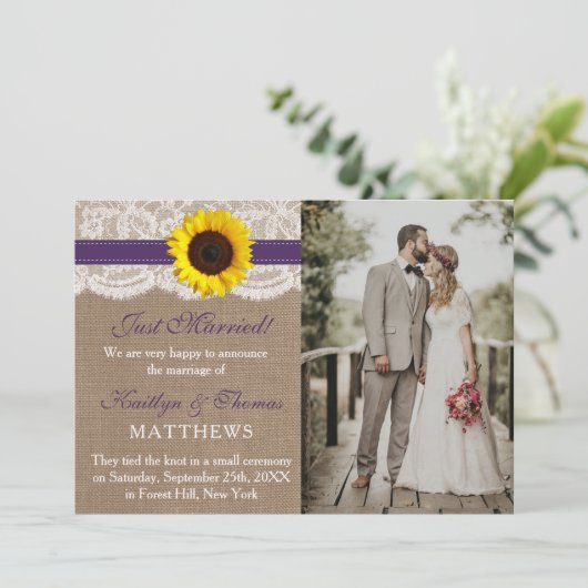 Het Collectie van de Rustige Zonnebloem - Paars Aankondiging (Staand voorkant)