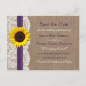 Het Collectie van de Rustige Zonnebloem - Paars Aankondigingskaart (Voorkant)