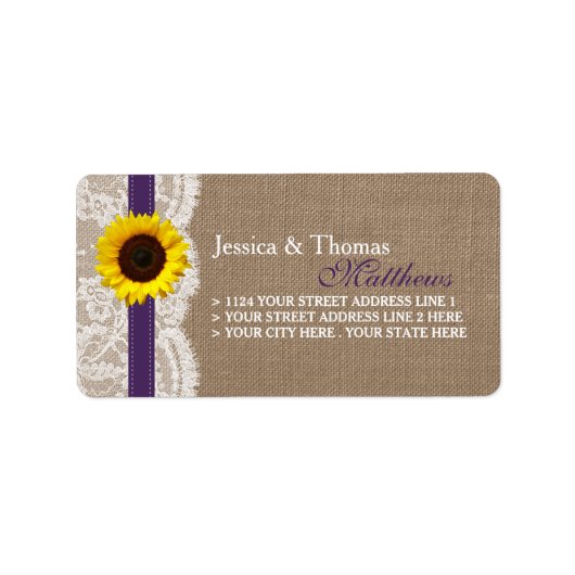 Het Collectie van de Rustige Zonnebloem - Paars Etiket (Voorkant)