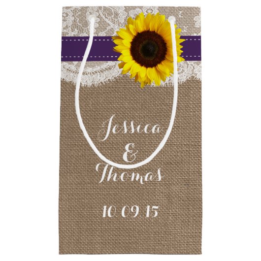 Het Collectie van de Rustige Zonnebloem - Paars Klein Cadeauzakje (Voorkant)