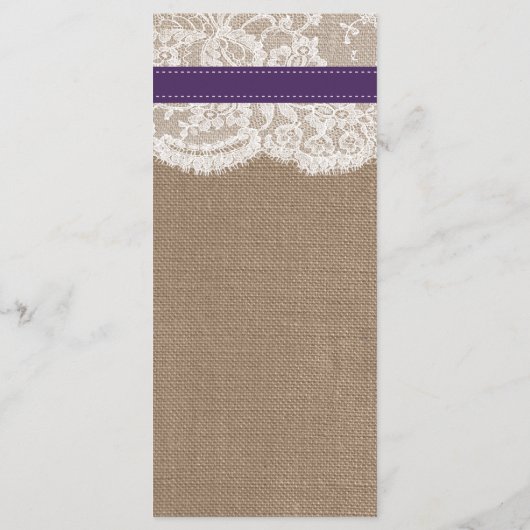 Het Collectie van de Rustige Zonnebloem - Paars Menu (Achterkant)