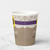 Het Collectie van de Rustige Zonnebloem - Paars Papieren Bekers (Rechts)