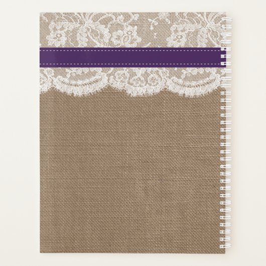 Het Collectie van de Rustige Zonnebloem - Paars Planner (Achterkant)