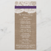 Het Collectie van de Rustige Zonnebloem - Paars Programmakaart (Achterkant)