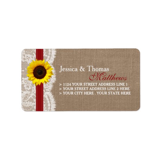 Het Collectie van de Rustige Zonnebloem - Rood Etiket (Voorkant)