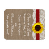 Het Collectie van de Rustige Zonnebloem - Rood Magneet (Horizontaal)