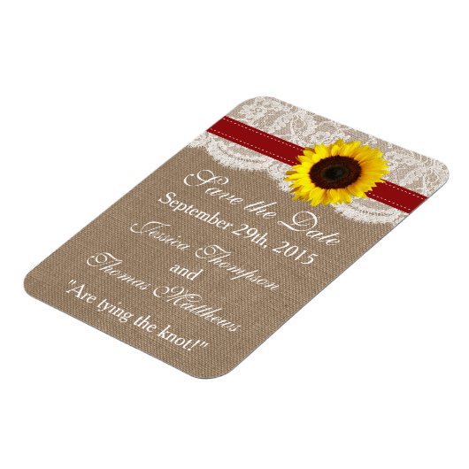 Het Collectie van de Rustige Zonnebloem - Rood Magneet (Linkerzijde)