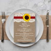 Het Collectie van de Rustige Zonnebloem - Rood Menu