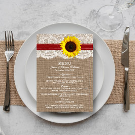 Het Collectie van de Rustige Zonnebloem - Rood Menu