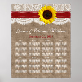 Het Collectie van de Rustige Zonnebloem - Rood Poster