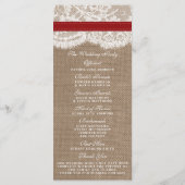 Het Collectie van de Rustige Zonnebloem - Rood Programmakaart (Achterkant)