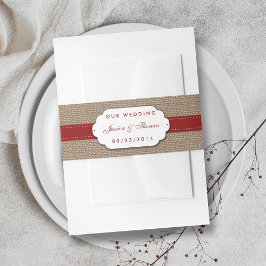 Het Collectie van de Rustige Zonnebloem - Rood Uitnodigingen Wikkel