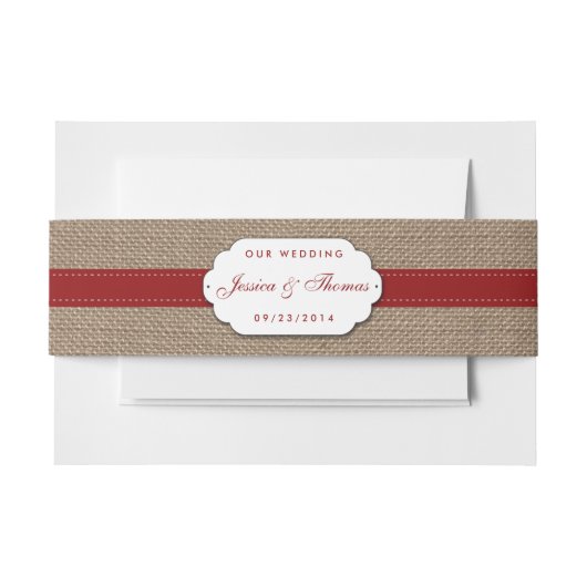 Het Collectie van de Rustige Zonnebloem - Rood Uitnodigingen Wikkel (Voorkant Voorbeeld)