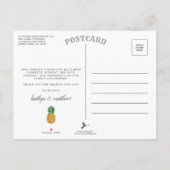 Het Collectie van de Tropische ananasbruiloft Aankondigingskaart (Achterkant)